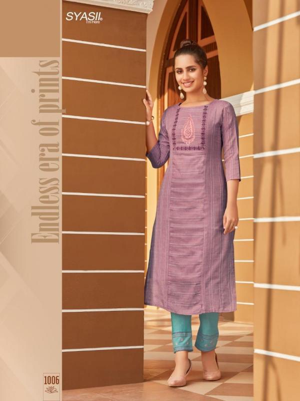 Syasii Matic Fancy Cotton Embroidery Kurti